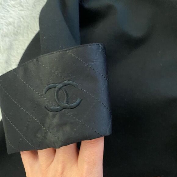 Chanel 3/4 sleeve black top, S - Picture 6 of 12